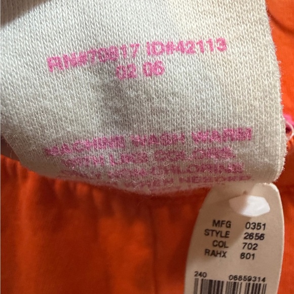 Y2K 2006 NWT Orange Victorias Secret PINK Sweatpants Deadstock Size XS - Picture 2 of 8